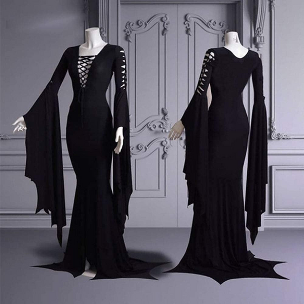 Gothic Witch Black Vintage Dress