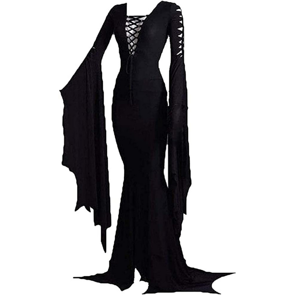 Gothic Witch Black Vintage Dress