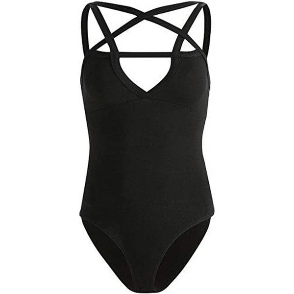 Gorgeous Black Chest Pentagram Bodysuit Lingerie