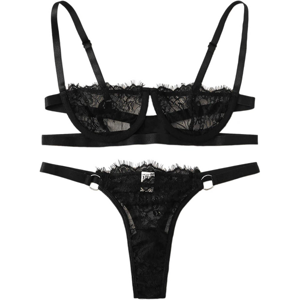 Sexy Lace Black Gothic Lingerie Set