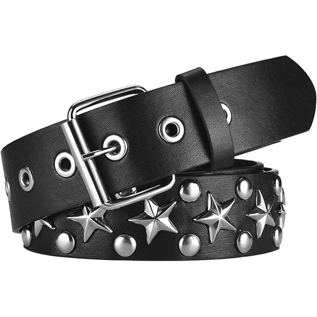 Black Star Studded Belt