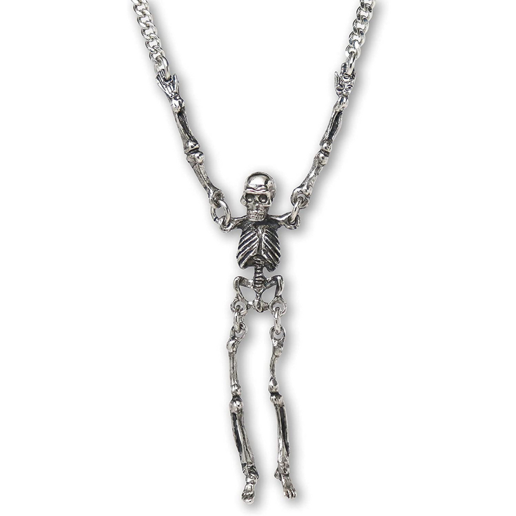 Gothic Skeleton with Moving Arms and Legs Necklace